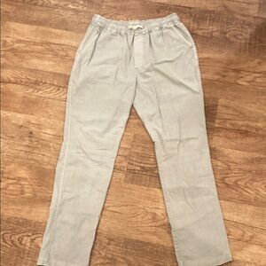 Marine Layer Gray/light blue pants with Elastic Waistband